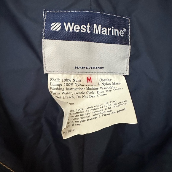 West Marine Boating / Fishing Yellow Hooded Waterproof Men's Jacket M, - Picture 3 of 11